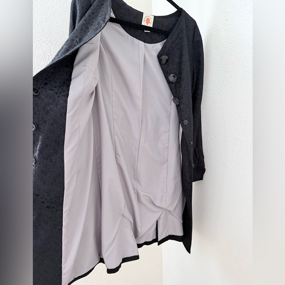Anthropologie Tulle Black Glam Coat - Picture 8 of 9
